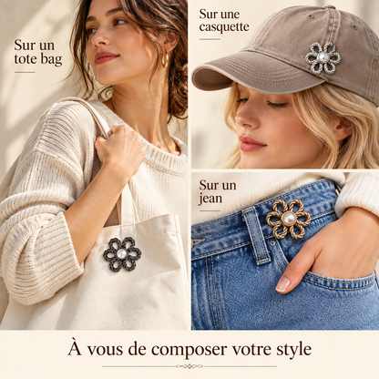 Flora™ — Clip Fleur Ajustable pour Jeans & Pantalons sans couture